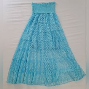 Blue Lace Maxi Dress
